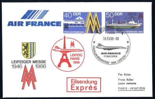 1986, DDR, U 4 PRIVAT, Brief