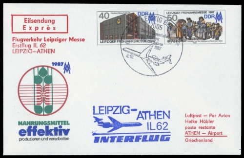 1987, DDR, U 6 PRIVAT, Brief