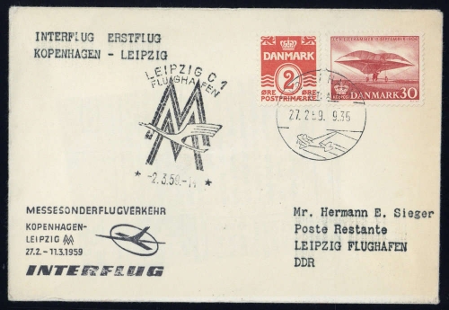 1959, Dänemark, 363 u.a., Brief