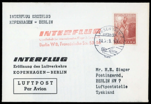 1959, Dänemark, 369, Brief