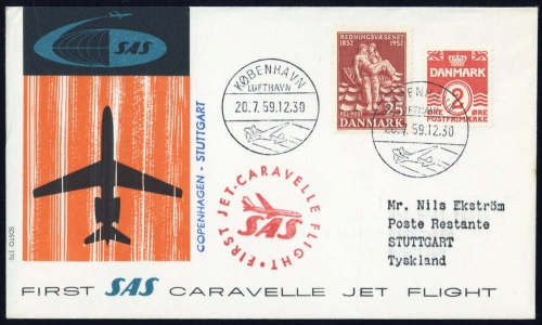 1959, Dänemark, 330 u.a., Brief