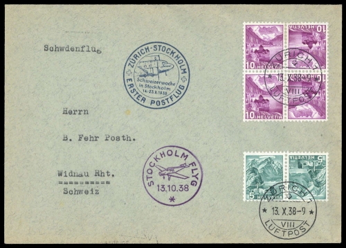 1938, Schweiz, K 33 (2) u.a., Brief