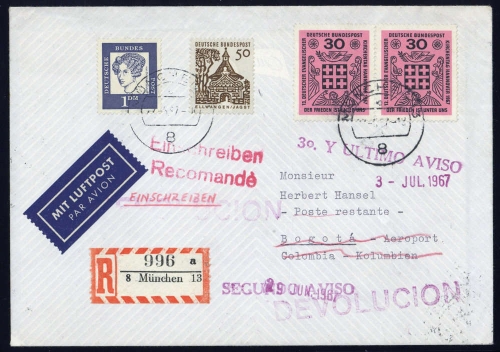 1967, Bundesrepublik Deutschland, 361 y u.a., Brief