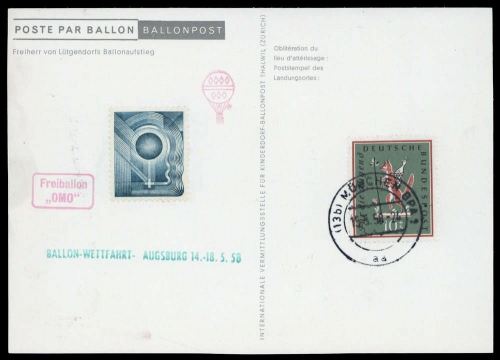 1958, Bundesrepublik Deutschland, 286, Brief