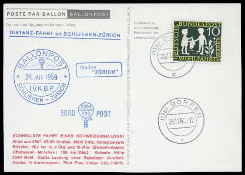 1960, Bundesrepublik Deutschland, 323, Brief