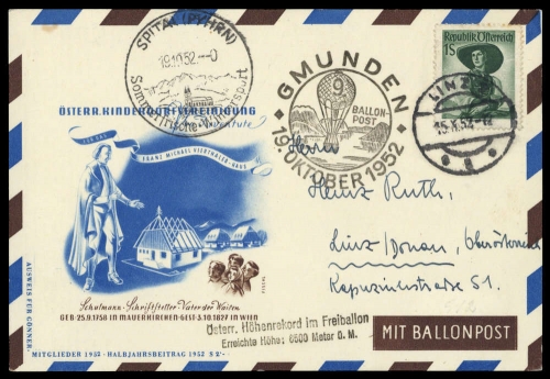 1952, Österreich, 912, Brief