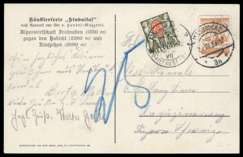 1929, Österreich, 455 u.a., Brief