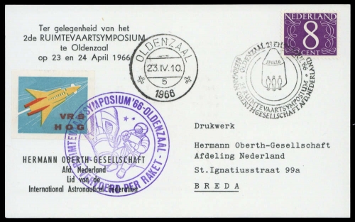 1966, Niederlande, NL, Brief