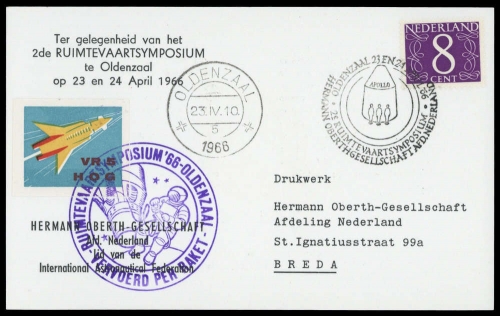 1966, Niederlande, NL, Brief
