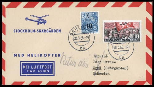 1955, DDR, 437 + 452, Brief