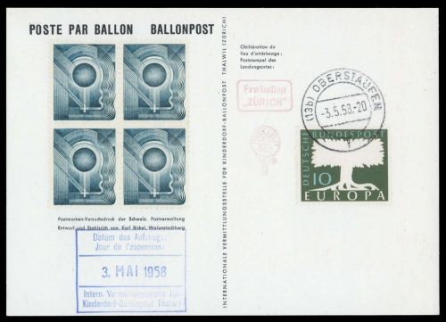 1958, Bundesrepublik Deutschland, 268 u.a., Brief