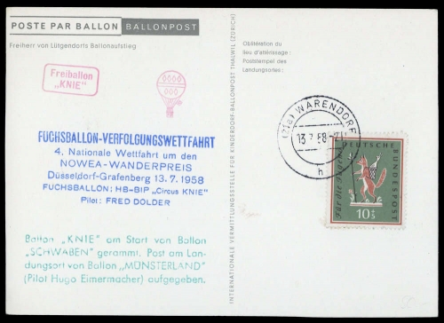 1958, Bundesrepublik Deutschland, 286, Brief