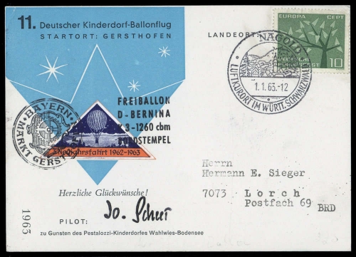 1963, Bundesrepublik Deutschland, 383, Brief