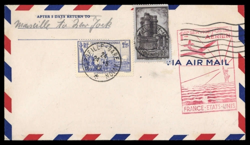1939, Frankreich, 444 + 414, Brief