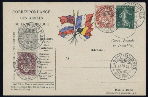 Frankreich, 86-88 u.a., Brief