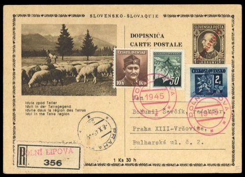 Tschechoslowakei, 418 u.a., Brief