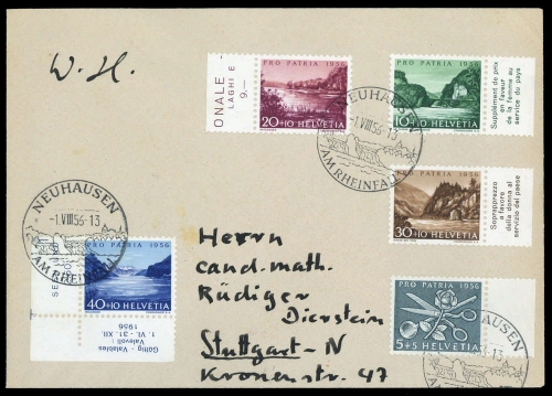 Schweiz, 613-617, Brief