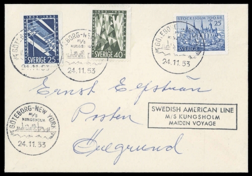 1953, Schweden, 383 u.a., Brief