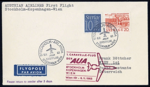 1963, Schweden, 511 u.a., Brief