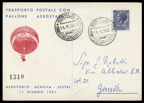 1961, Italien, 965, Brief