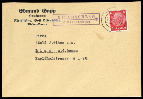 1934, Deutsches Reich, 519, Brief