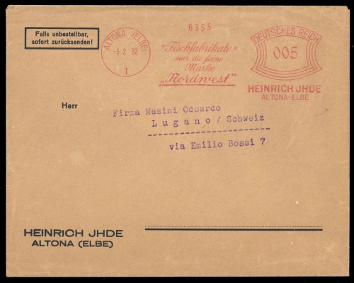 1932, Deutsches Reich, Brief