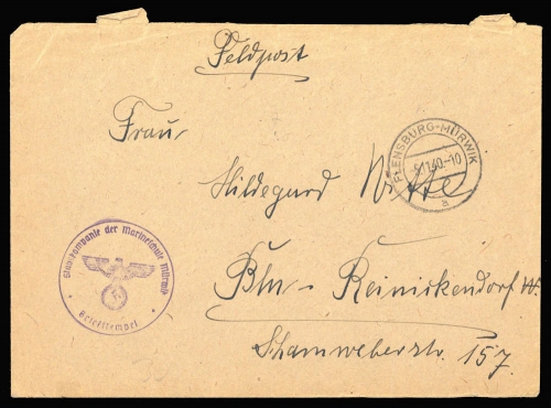 1940, Feldpost II Wk, Brief