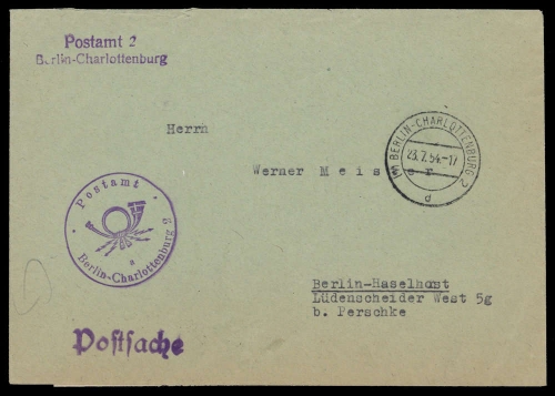 1954, Berlin, Brief