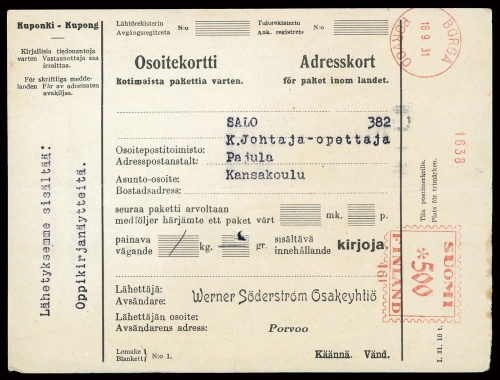 1931, Finnland, Brief