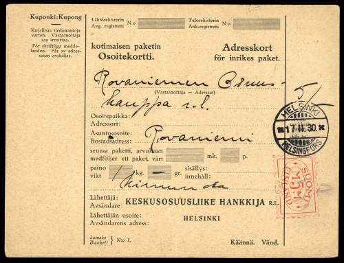 1930, Finnland, Brief