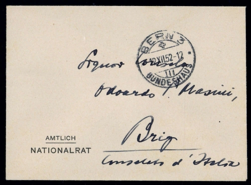 Schweiz, Brief