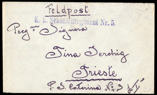 1915, Österreich, Brief