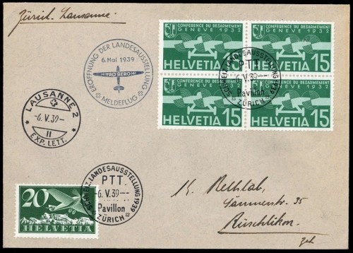 1939, Schweiz, 257 (4) u.a., Brief
