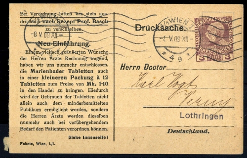 1909, Österreich, GA, Brief