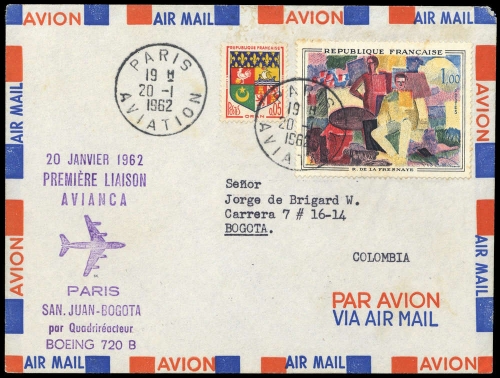 1962, Frankreich, 1375 u.a., Brief