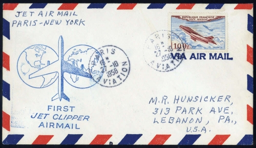 1958, Frankreich, 987, Brief