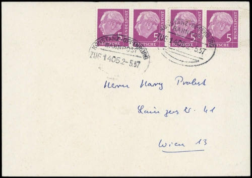 1954, Bundesrepublik Deutschland, 179x (4), Brief