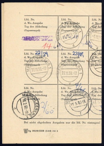 1959, DDR, Brief