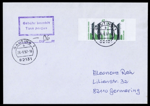1997, Bundesrepublik Deutschland, 1932 (2), Brief