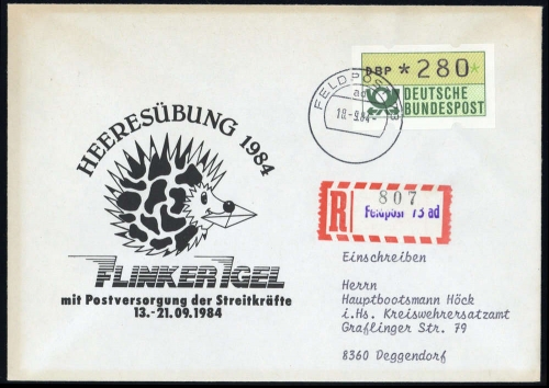1984, Bundesrepublik Deutschland, ATM 1, Brief