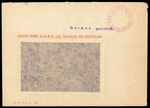 1945, Gebühr bezahlt, Belege 45-48, Notmaßnahmen, Brief