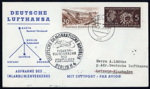 1957, DDR, 561 + 570, Brief