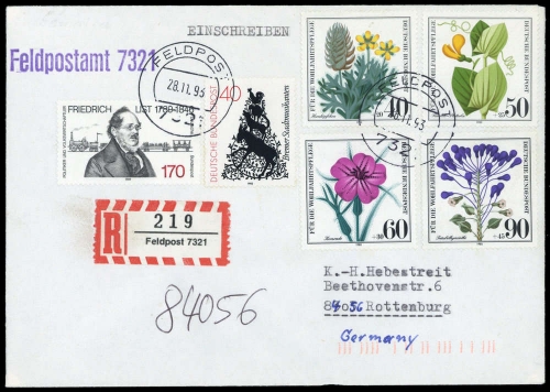 1993, Bundesrepublik Deutschland, 1059-1062 u.a., Brief