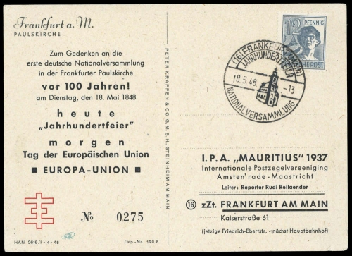 Gemeinschaftsausgaben, 947, Brief