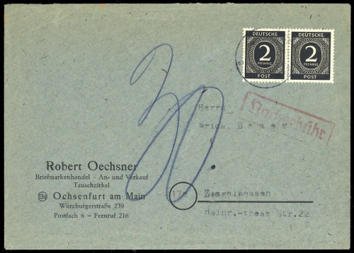 1946, Gemeinschaftsausgaben, 912 (2), Brief