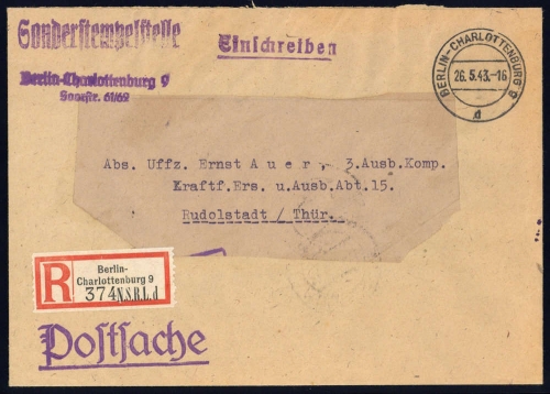 1943, Deutsches Reich, Brief