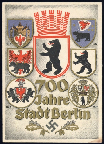 1937, III. Reich Propaganda,Bauten und Strassen,Berlin, Brief