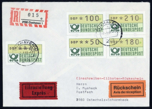 1981, Bundesrepublik Deutschland, ATM 1 (5), FDC