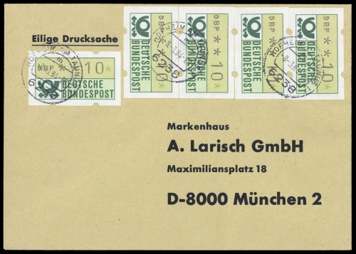1981, Bundesrepublik Deutschland, ATM 1 (5), Brief