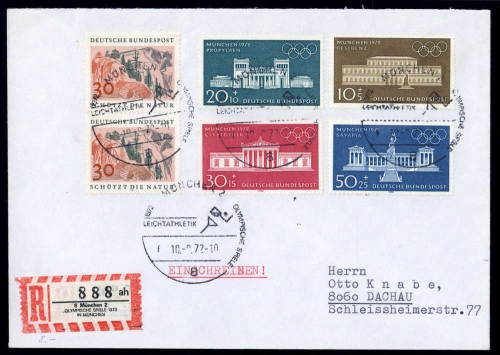 Bundesrepublik Deutschland, 624-627 u.a., Brief